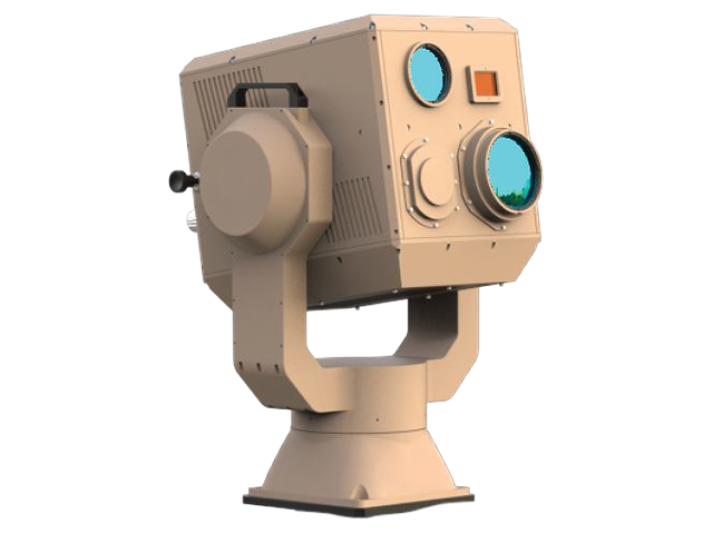 Laser system turret in desert tan